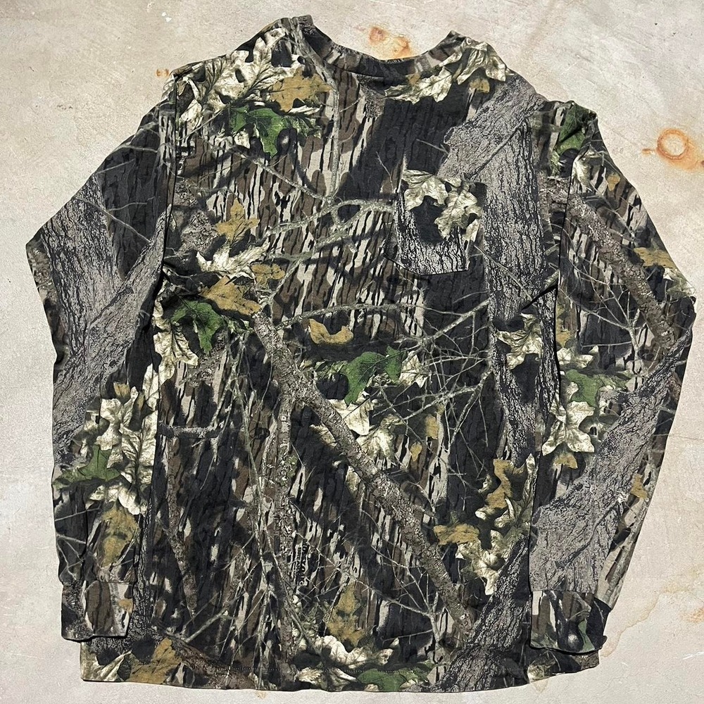 Vintage Mossy Oak AOP good Camo longsleeve shirt size L